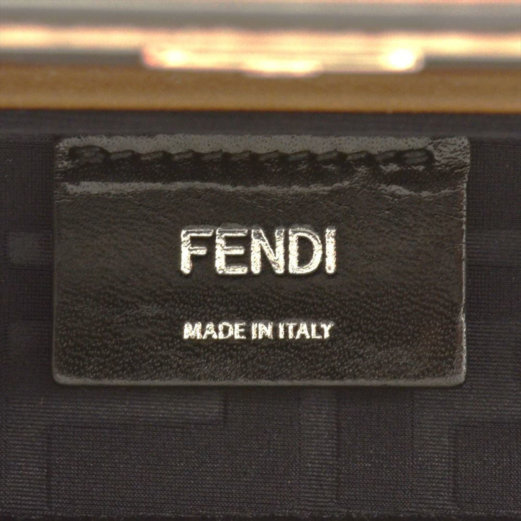 Fendi Brown Pvc Leather Shoulder Bag