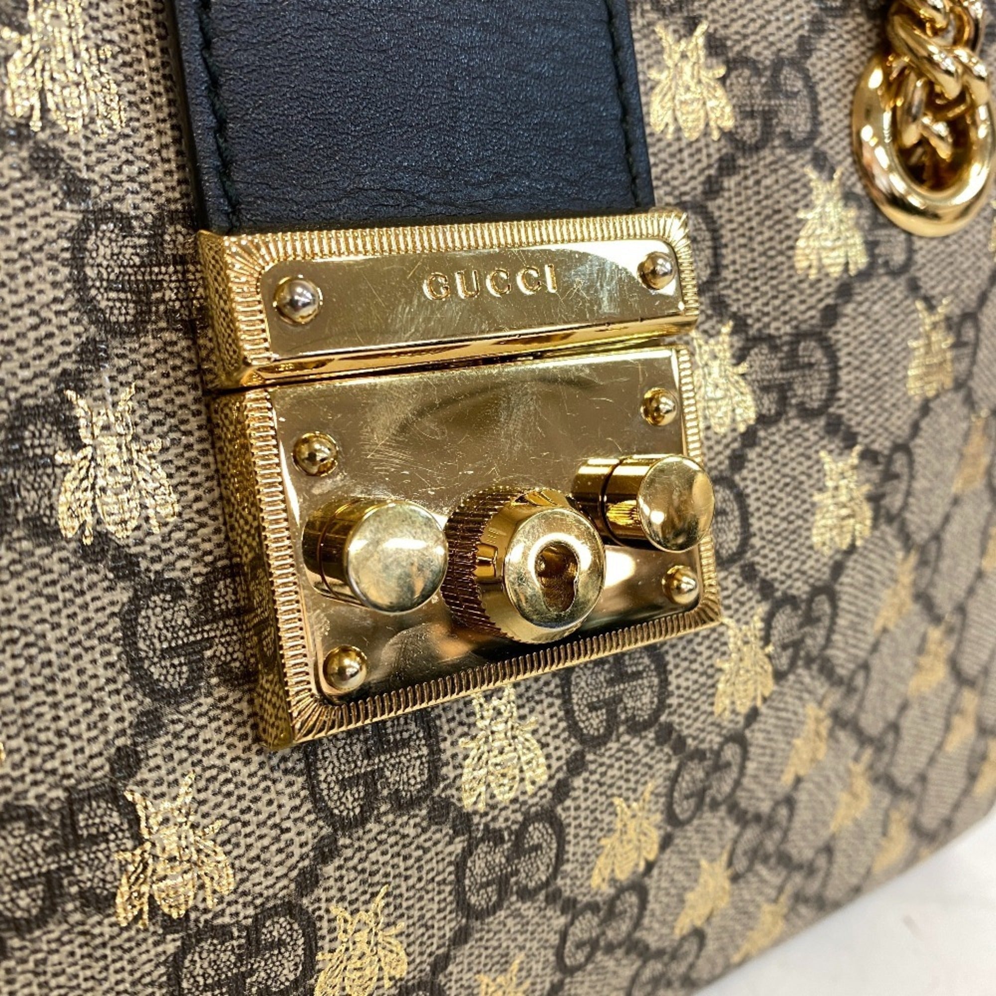 Gucci Beige Leather Shoulder Bag (Pre-Owned)