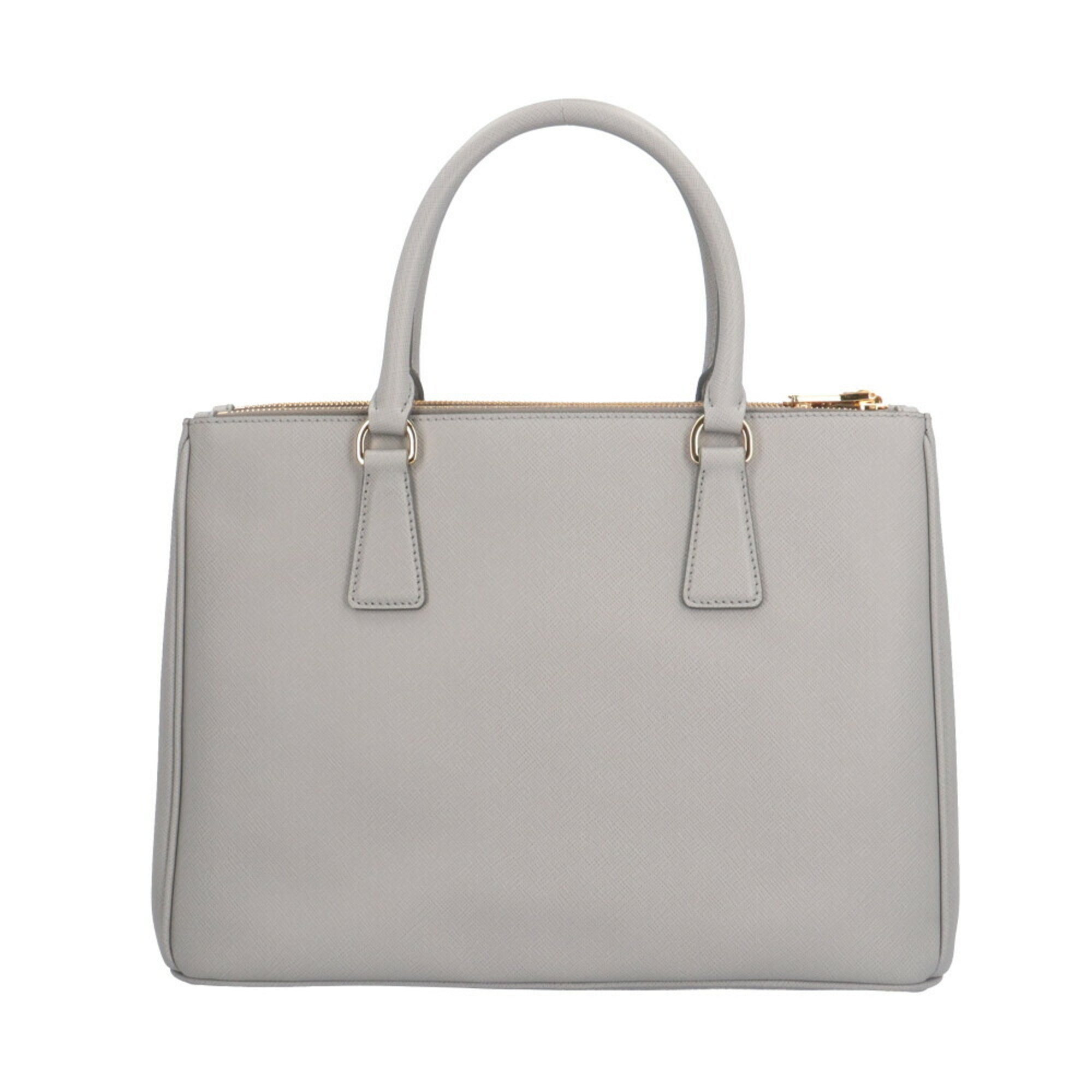 Prada Gray Leather Shoulder Bag