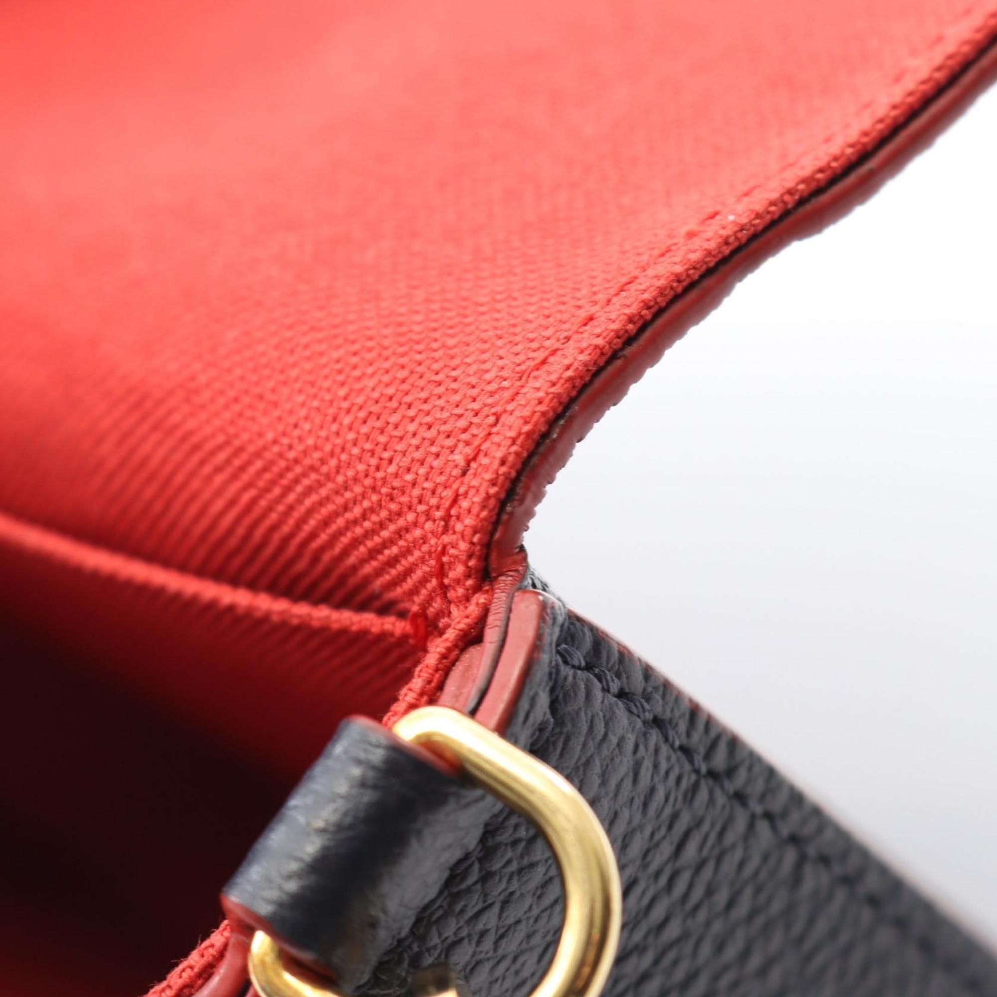 Louis Vuitton Marine Rouge Navy Red Color Monogram Empreinte Pochette Shoulder Bag