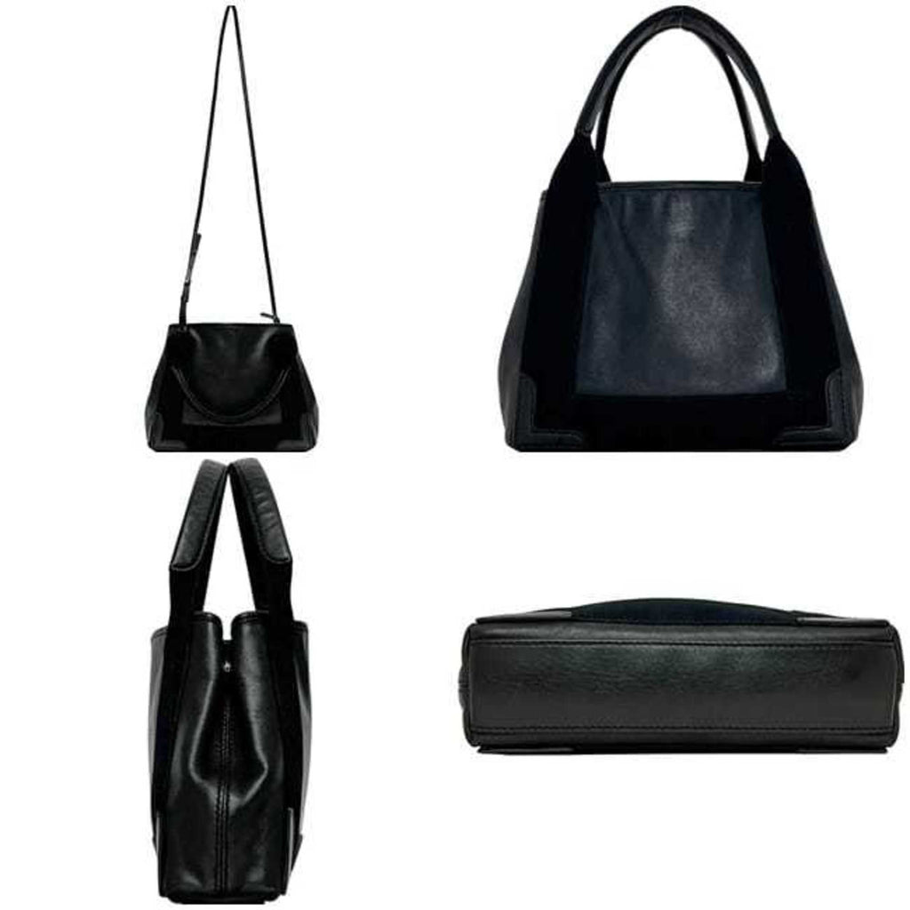 Balenciaga Black Leather Handbag Pouch Shoulder Bag Tote