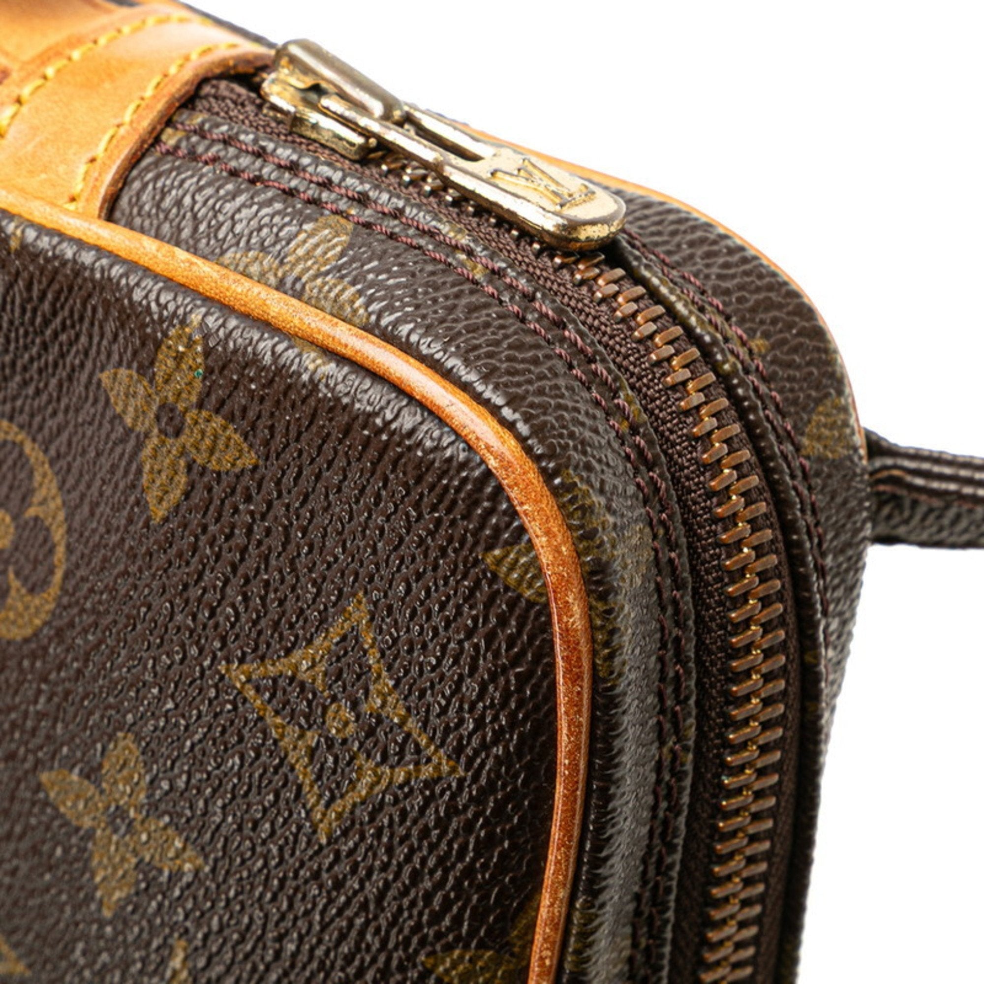 Louis Vuitton Brown Pvc Leather Pochette Shoulder Bag