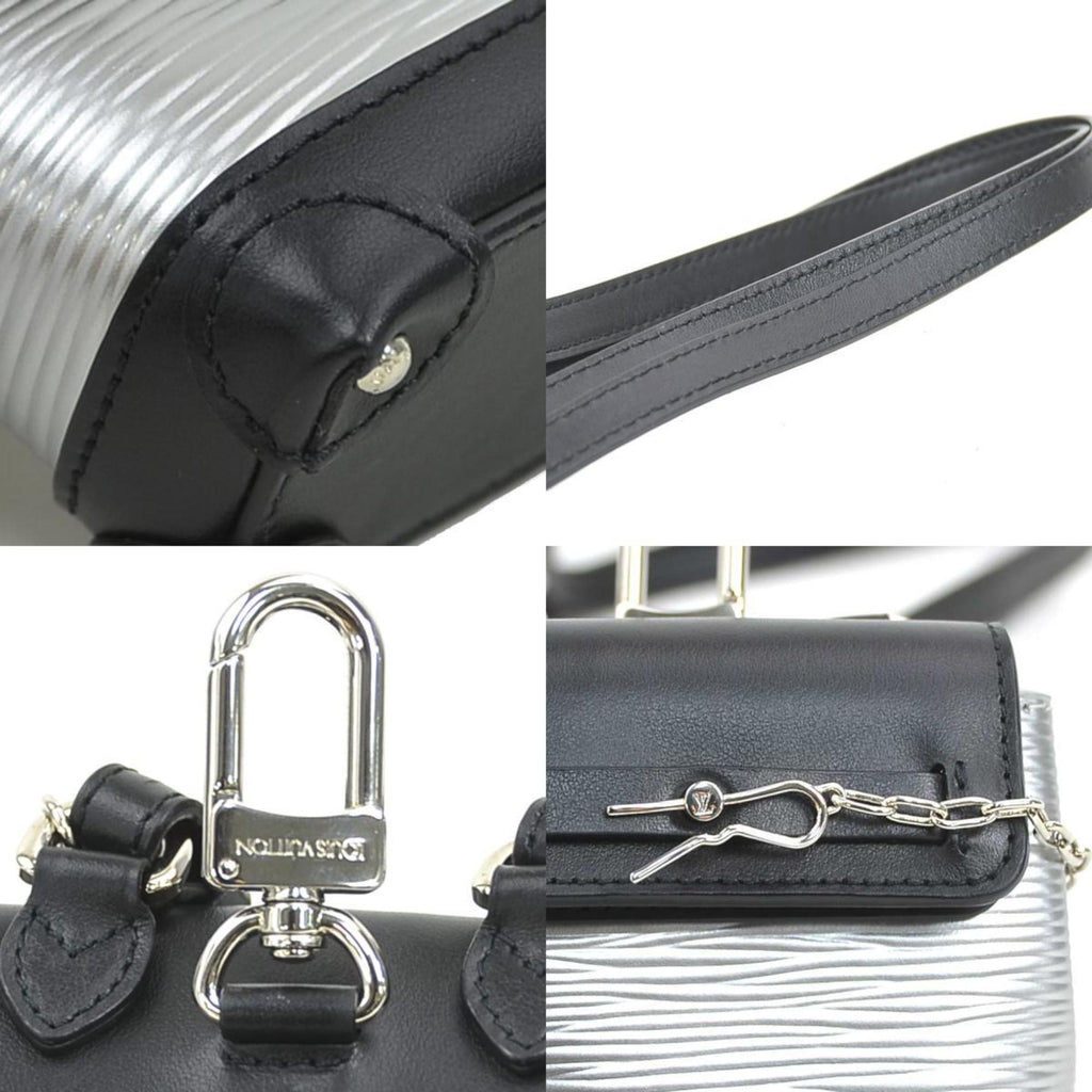 Louis Vuitton Black Silver Epi Leather Shoulder Bag