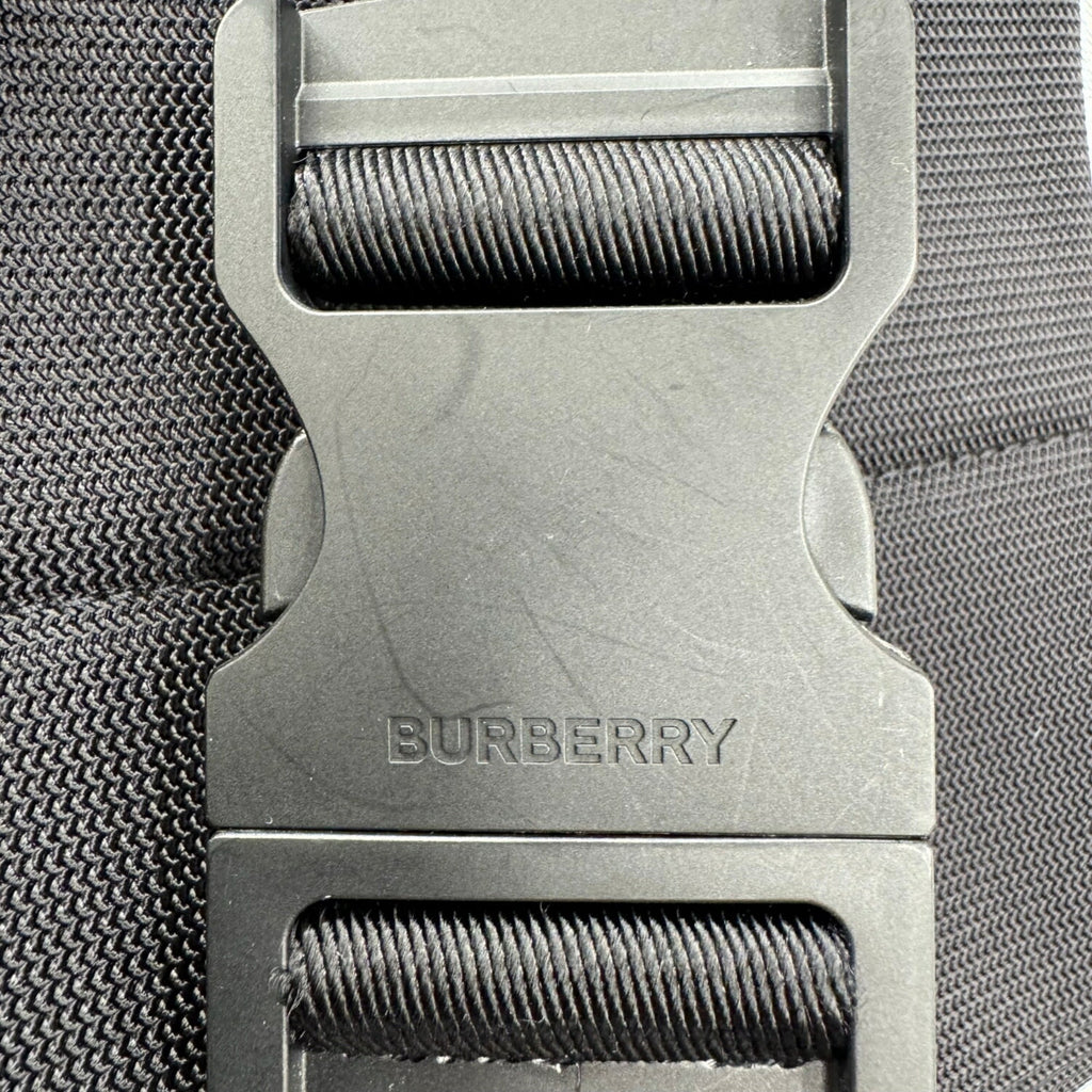 Burberry Metallic Silver Canvas Leather Shoulder Bag Sling Bag