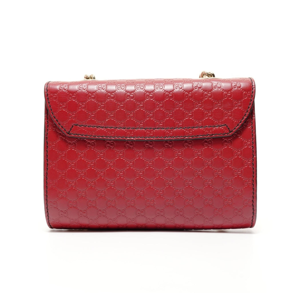 Gucci Microguccissima Red Color Micro Gg Leather Shoulder Bag (Pre-Owned)