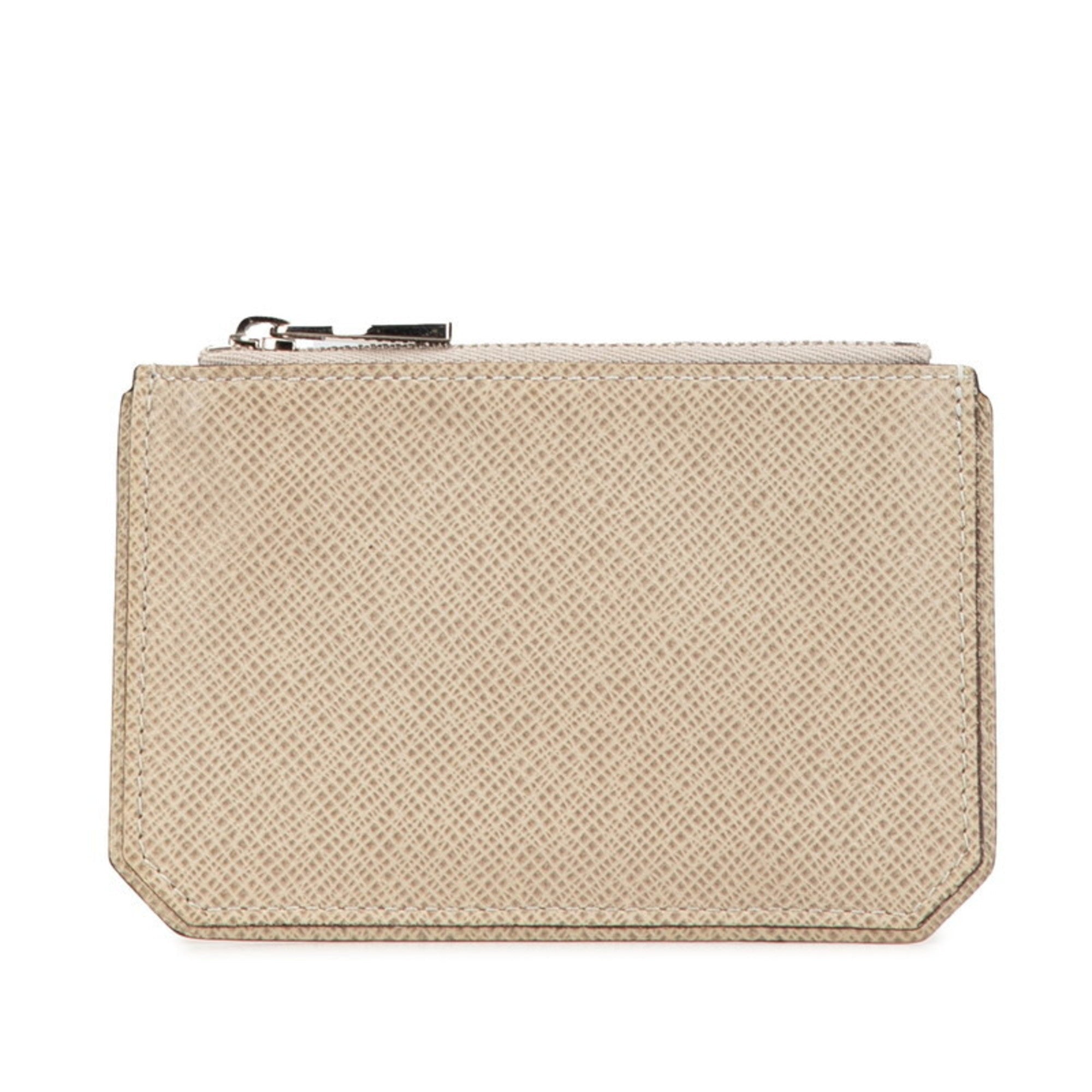 Louis Vuitton Beige Leather Coin Purse/Coin Case