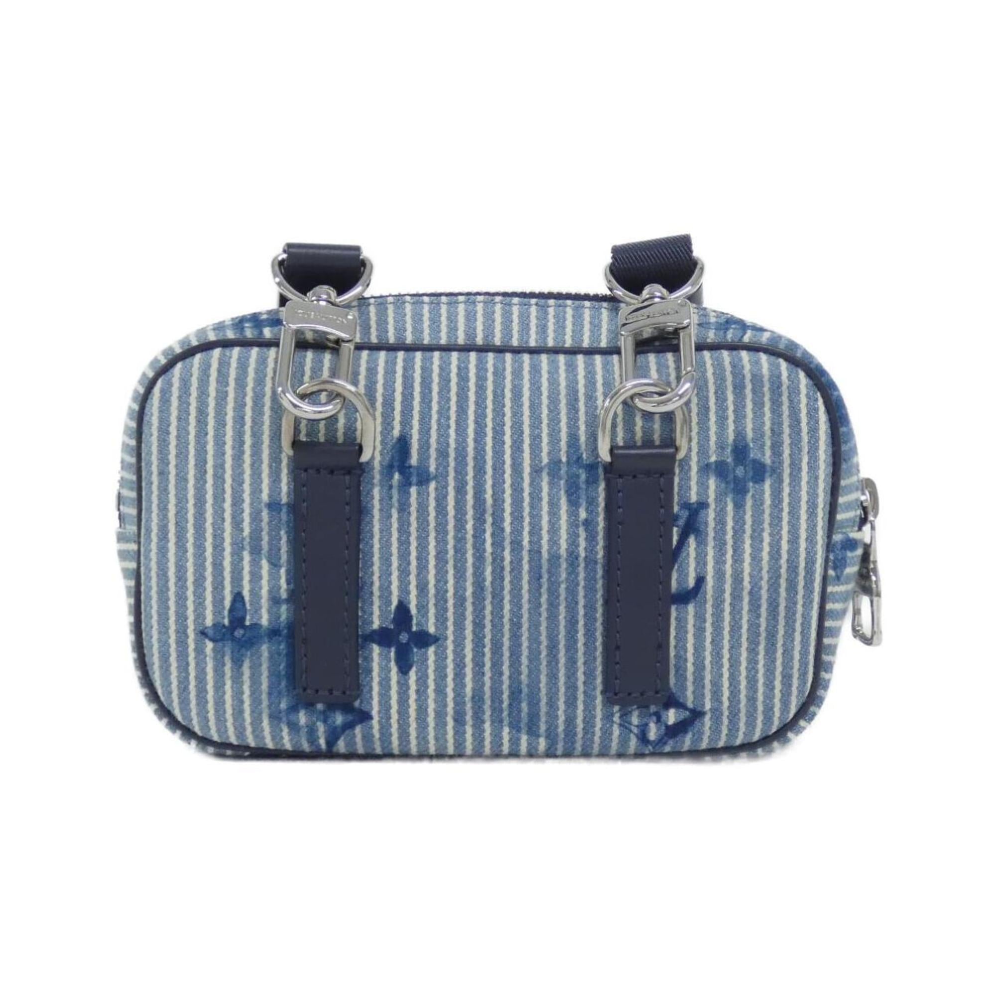 Louis Vuitton Navy Canvas Pochette Shoulder Bag