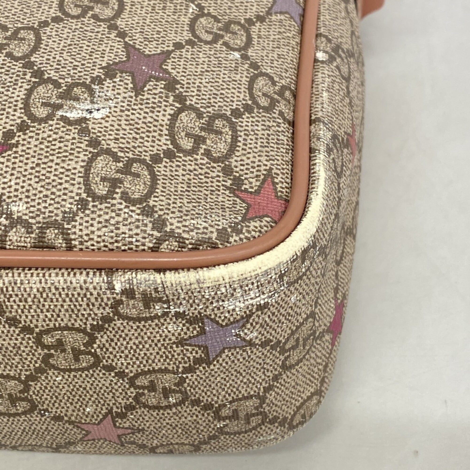 Gucci Brown Pink Pvc Shoulder Bag (Pre-Owned)