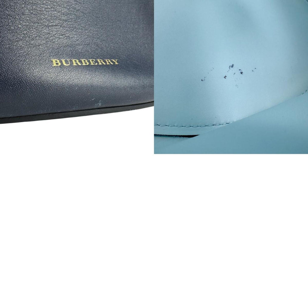 Burberry Navy Leather Shoulder Bag
