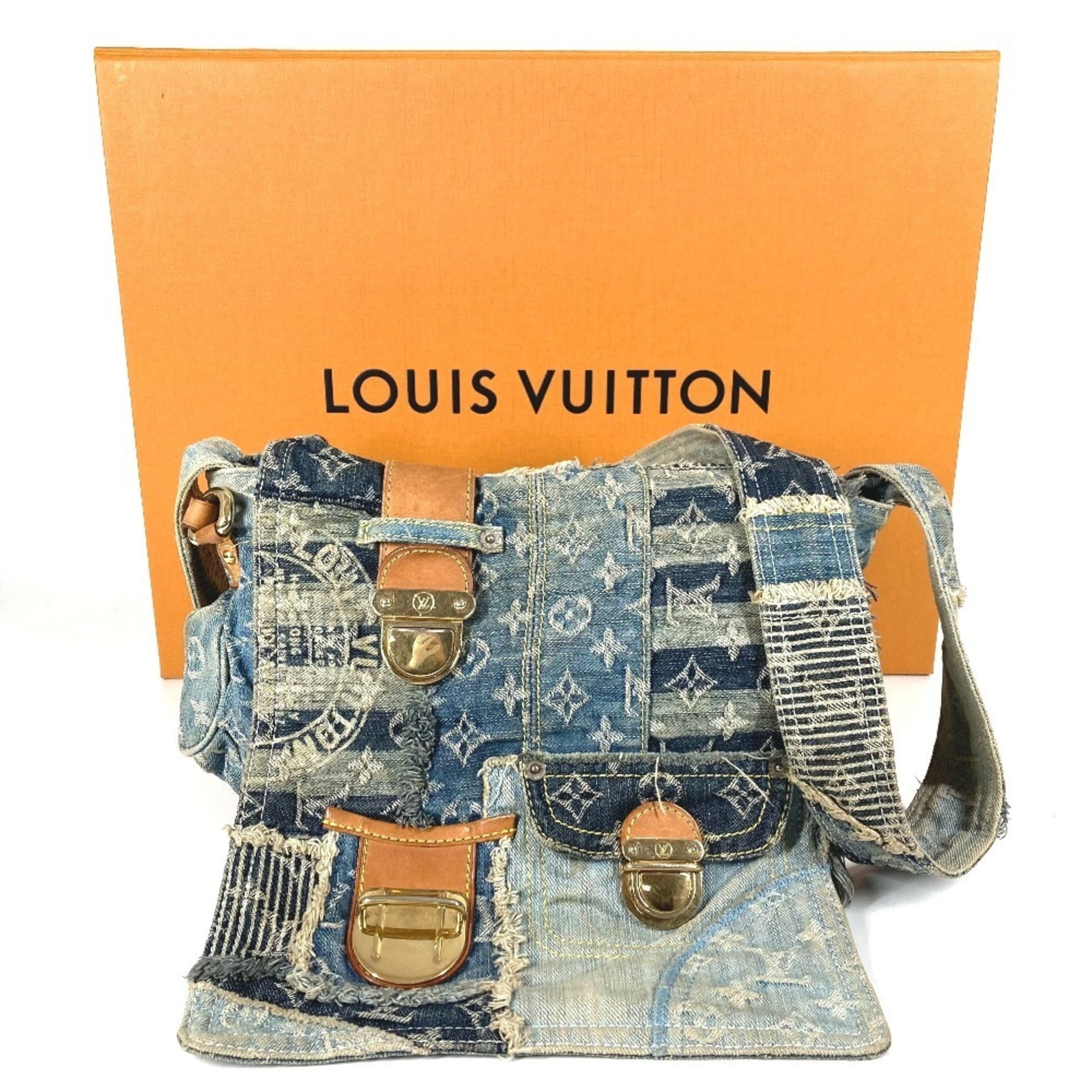 Louis Vuitton Monogram Denim Blue Monogram Denim Messenger Bag Shoulder Bag