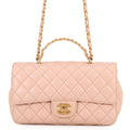 Chanel Light Pink Leather Handbag Shoulder Bag