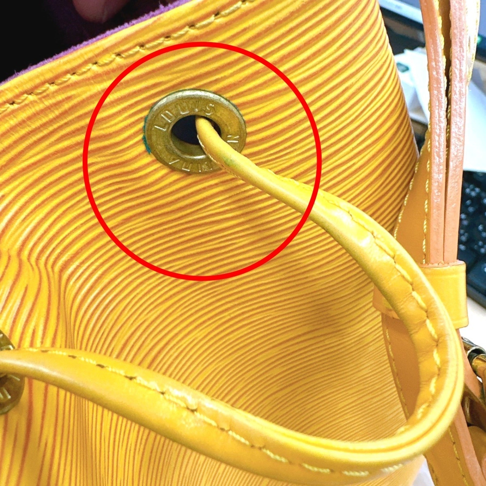 Louis Vuitton Yellow Epi Leather Shoulder Bag