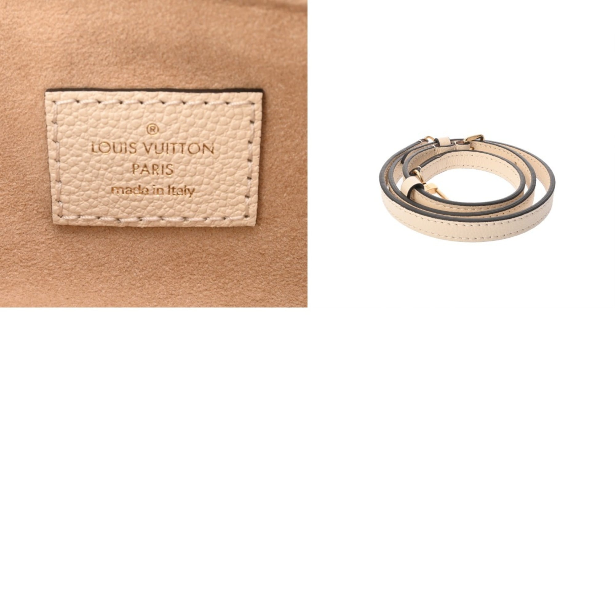 Louis Vuitton Cream Leather Shoulder Bag