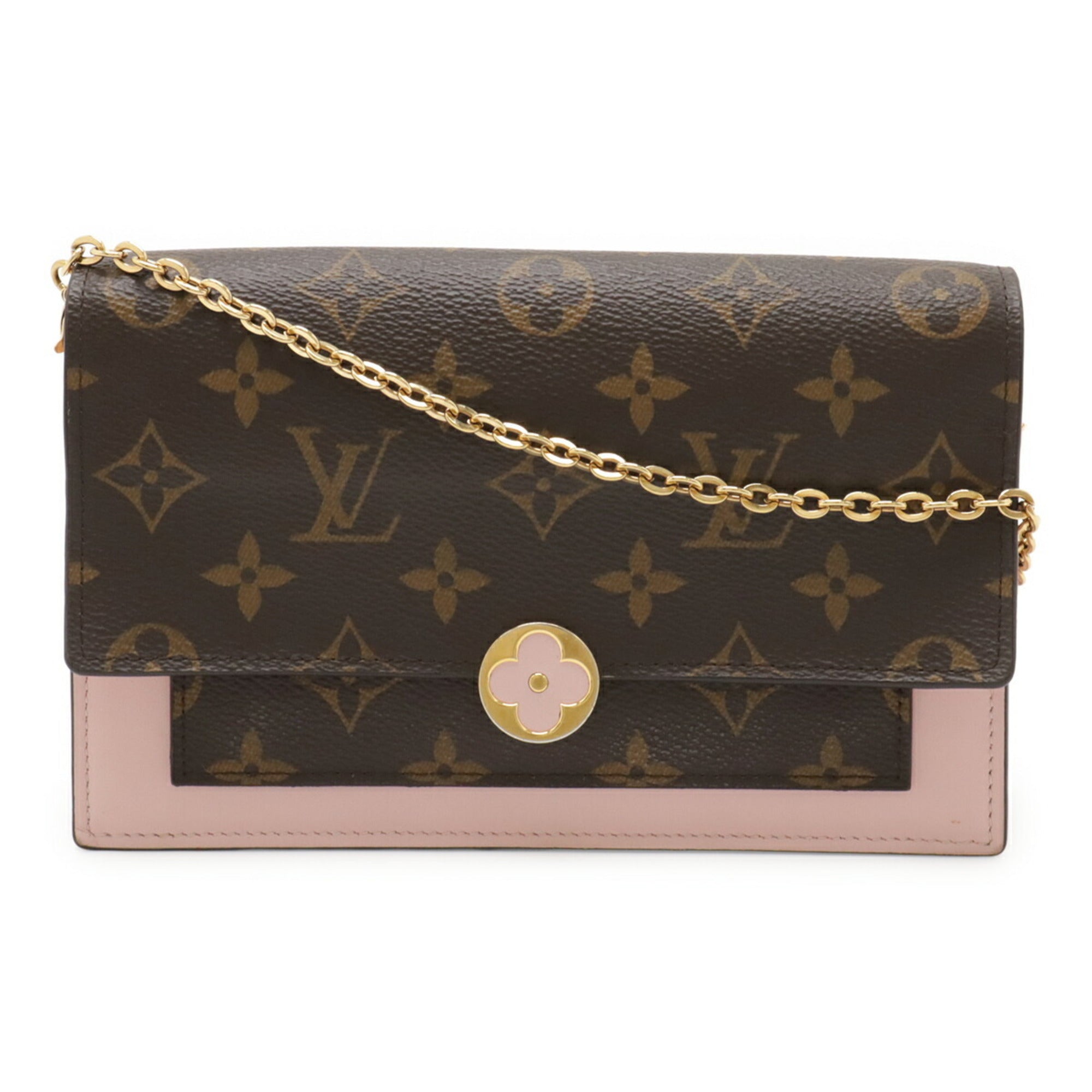 Louis Vuitton Rose Ballerine Monogram Clutch Bag Shoulder Bag
