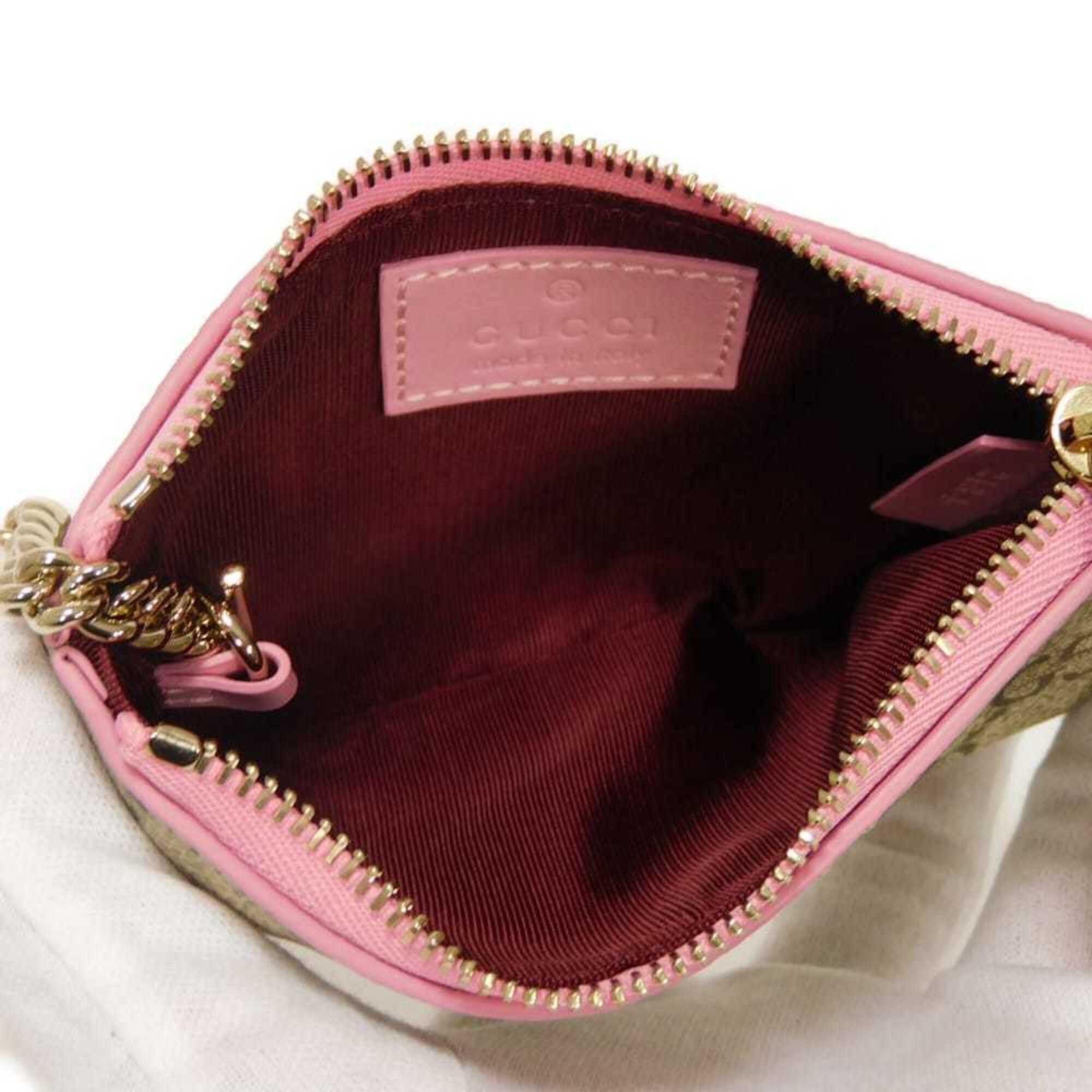 Gucci Gg Supreme Beige Gg Supreme Canvas Leather Coin Purse/Coin Case (Pre-Owned)