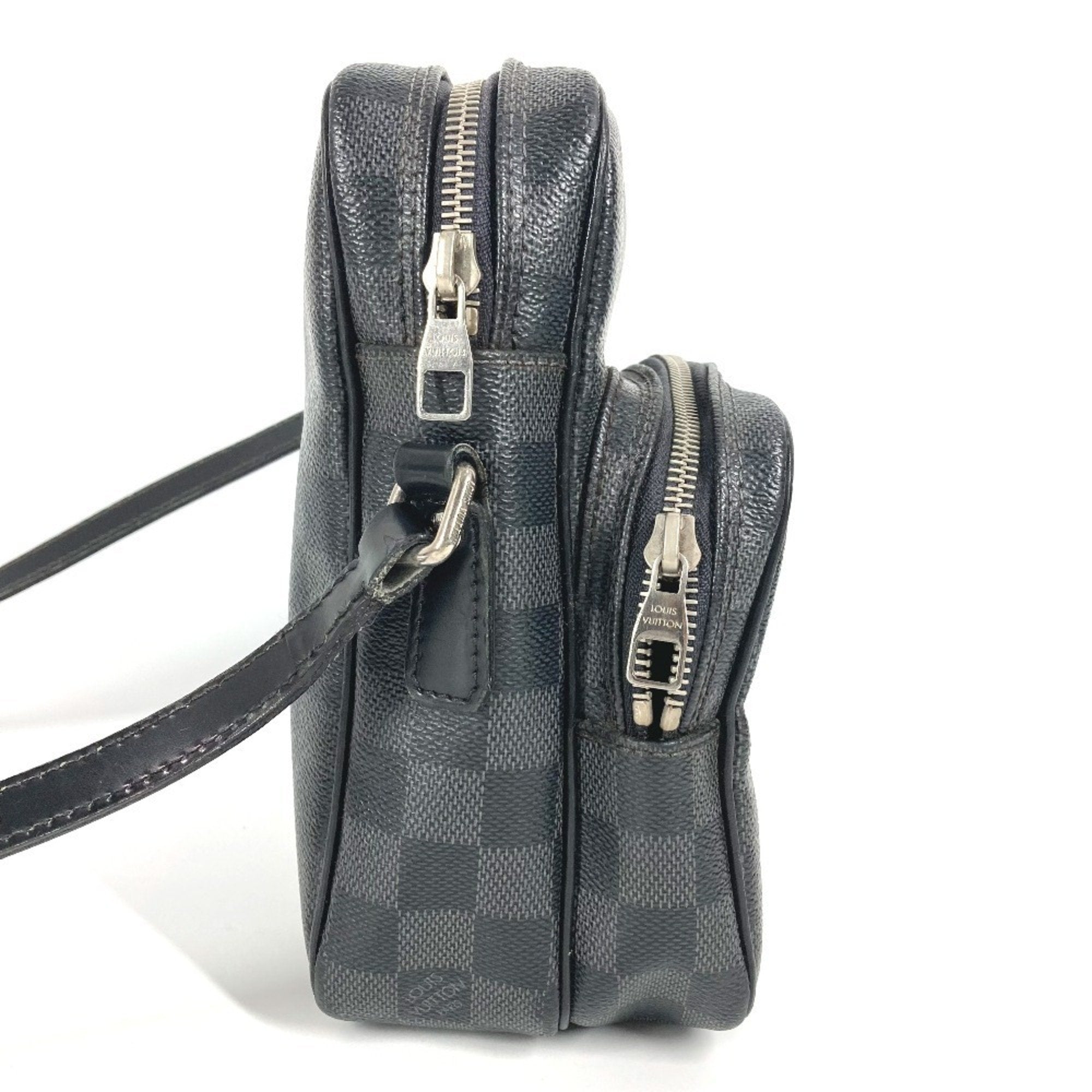 Louis Vuitton Black Damier Graphite Damier Graphite Pochette Shoulder Bag