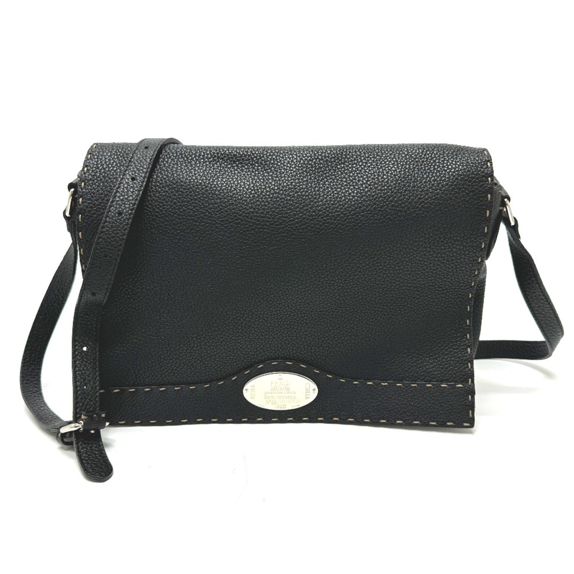 Fendi Black Leather Shoulder Bag