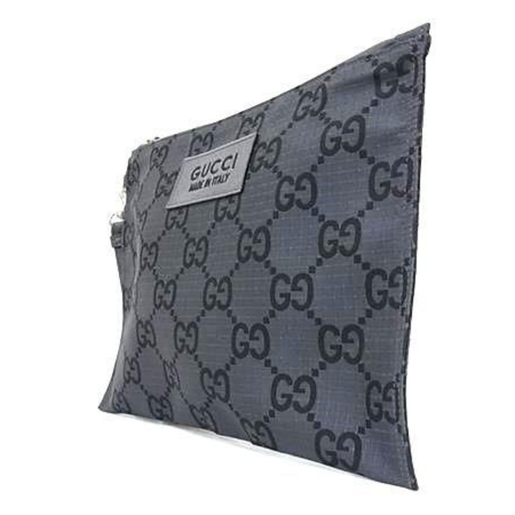 Gucci Gg Canvas Black Gray Gg Canvas Clutch Bag (Pre-Owned)