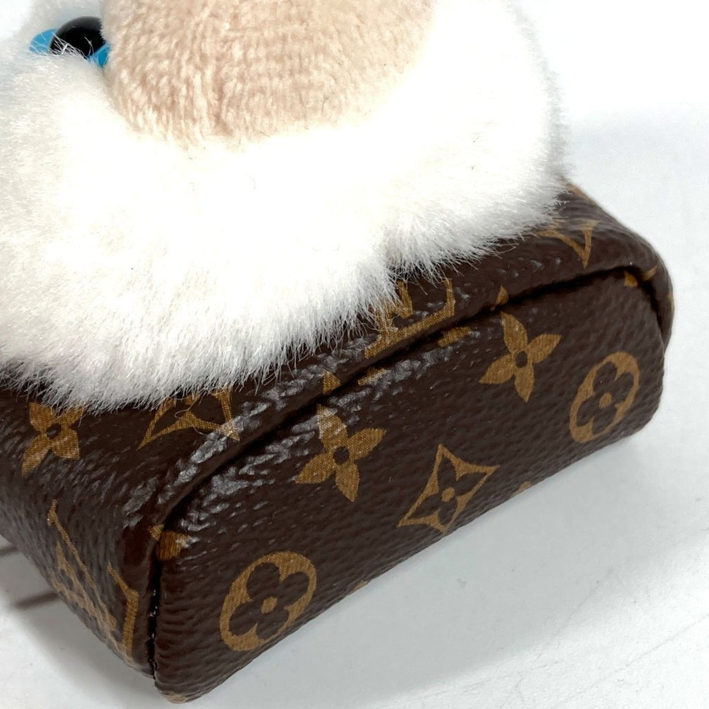Louis Vuitton Brown White Monogram Fur Handbag Pouch