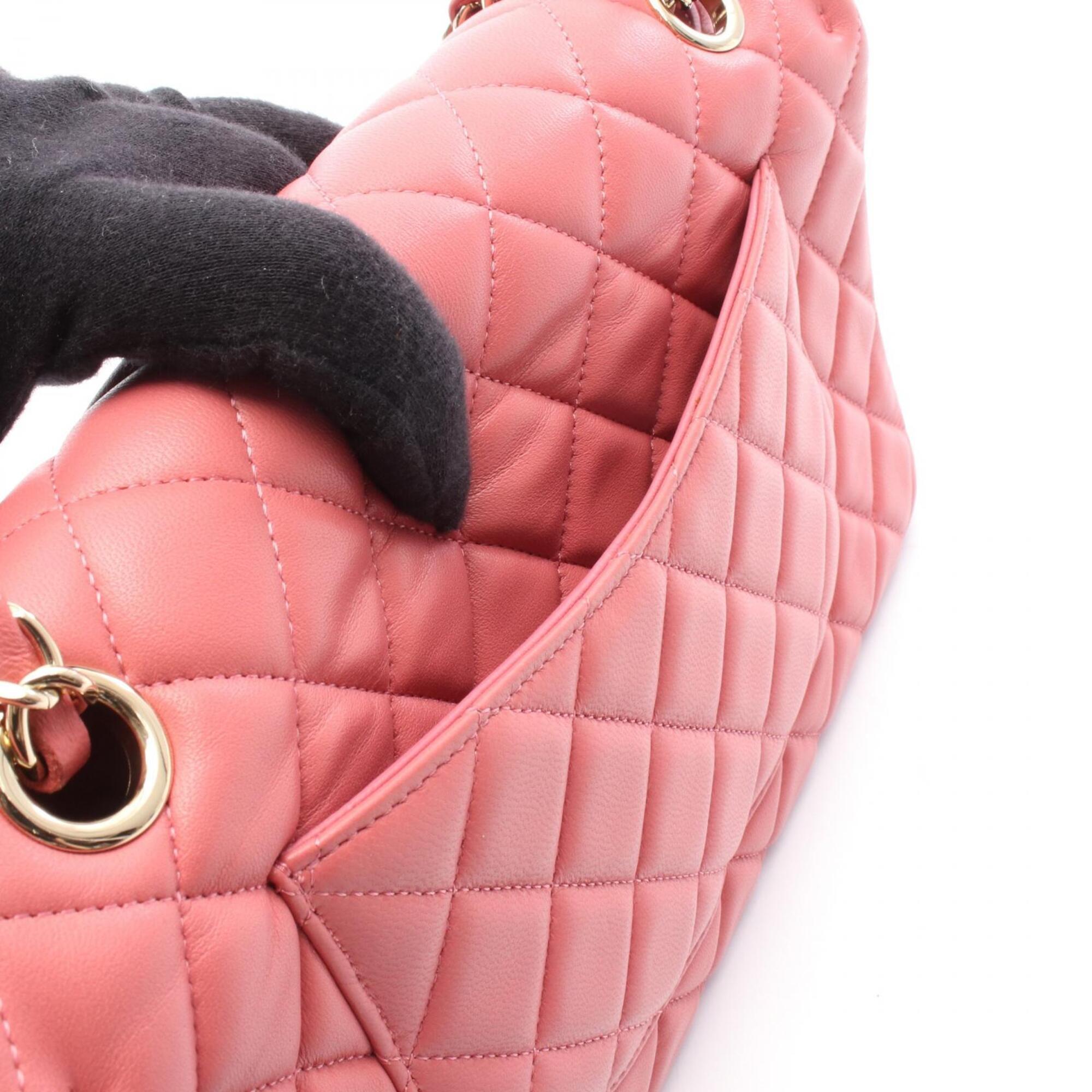 Chanel Pink Leather Handbag Shoulder Bag