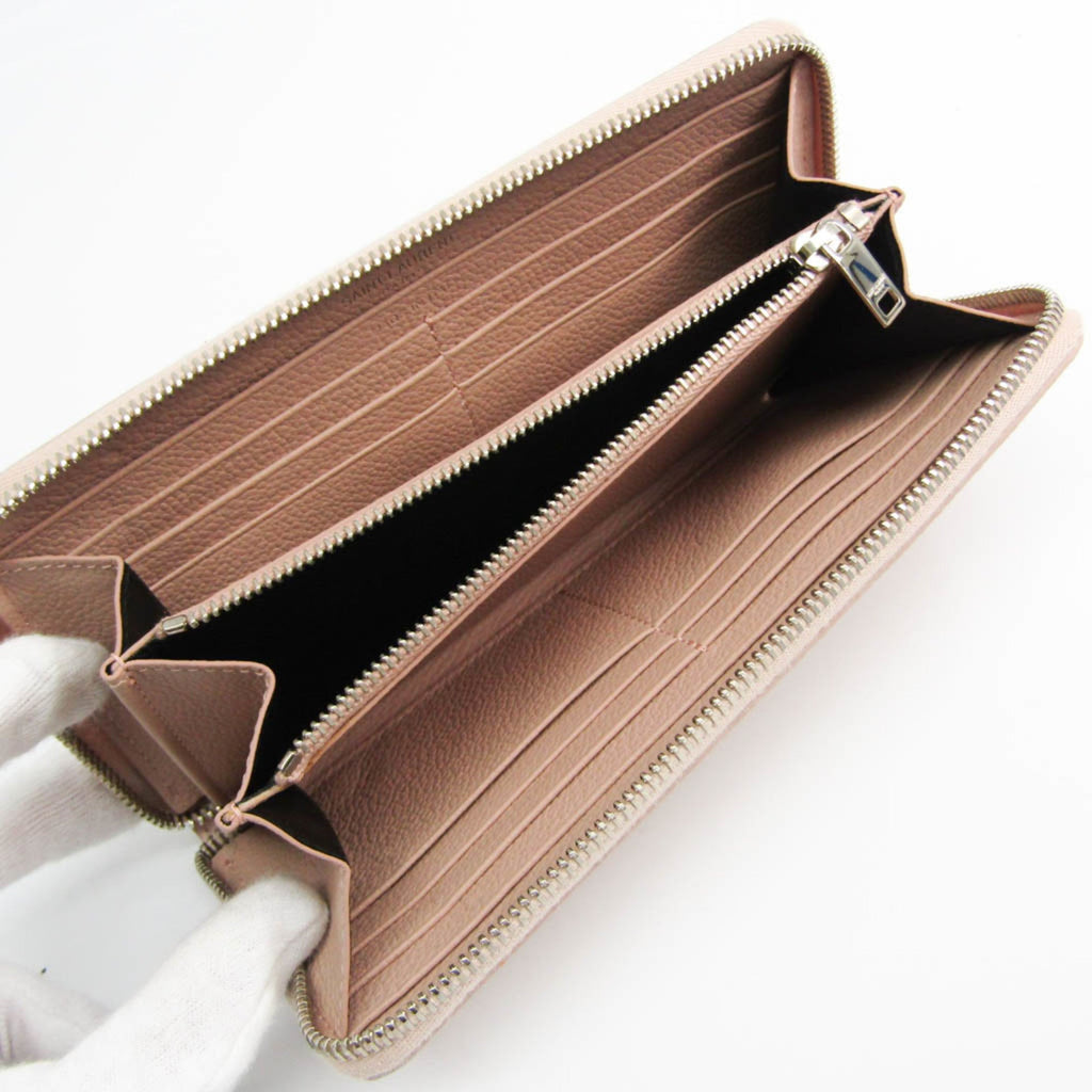 Saint Laurent Light Pink Leather Long Wallet (Bi-Fold) (Pre-Owned)