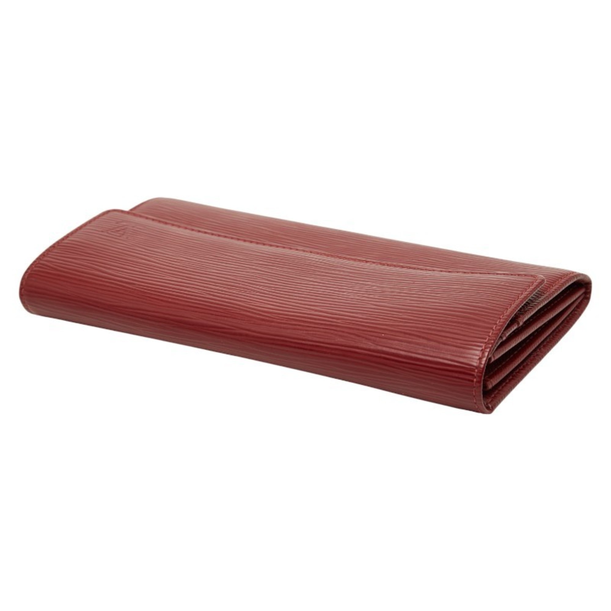 Louis Vuitton Red Color Cuir Ombre Leather Wallet