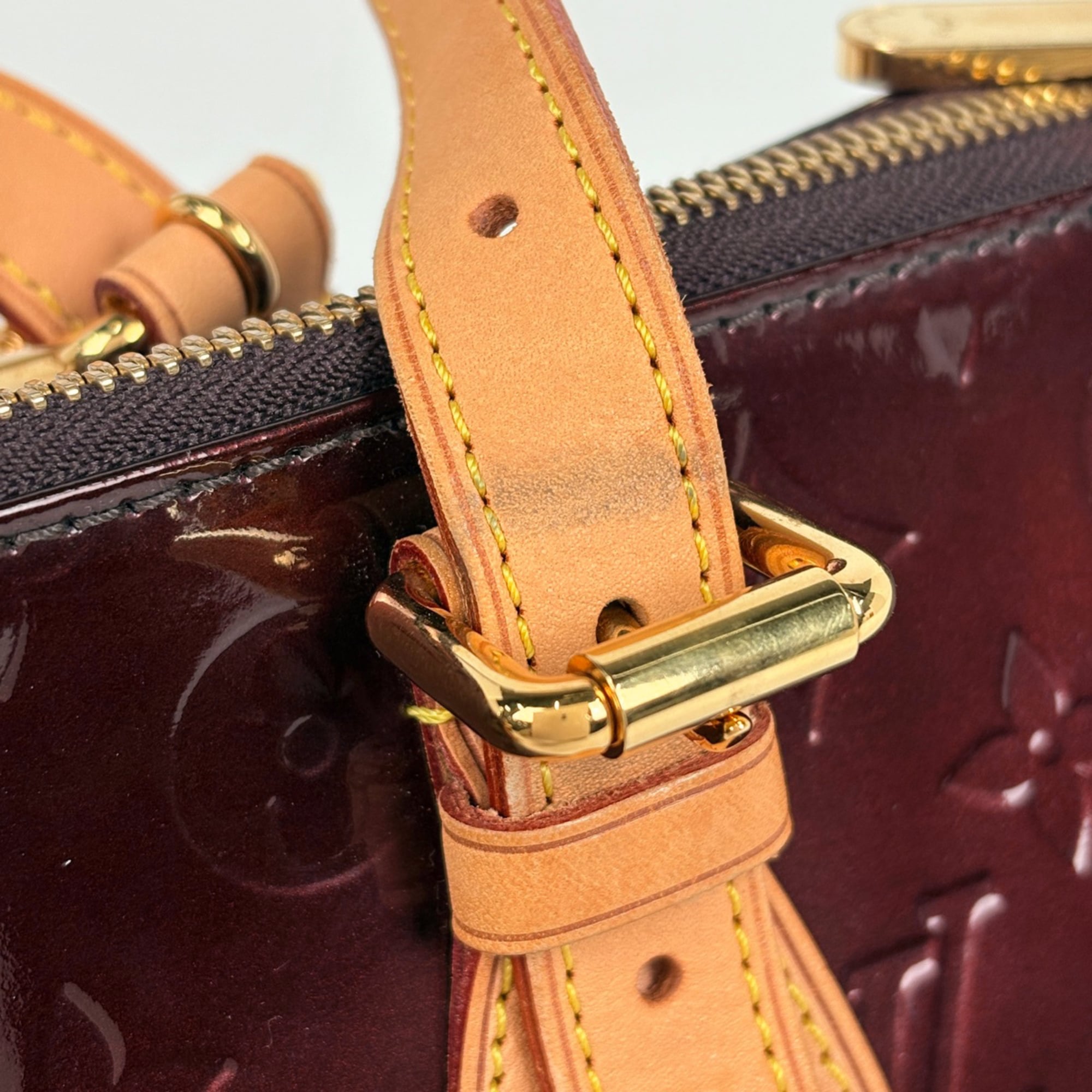 Louis Vuitton Amarante Monogram Vernis Handbag Shoulder Bag