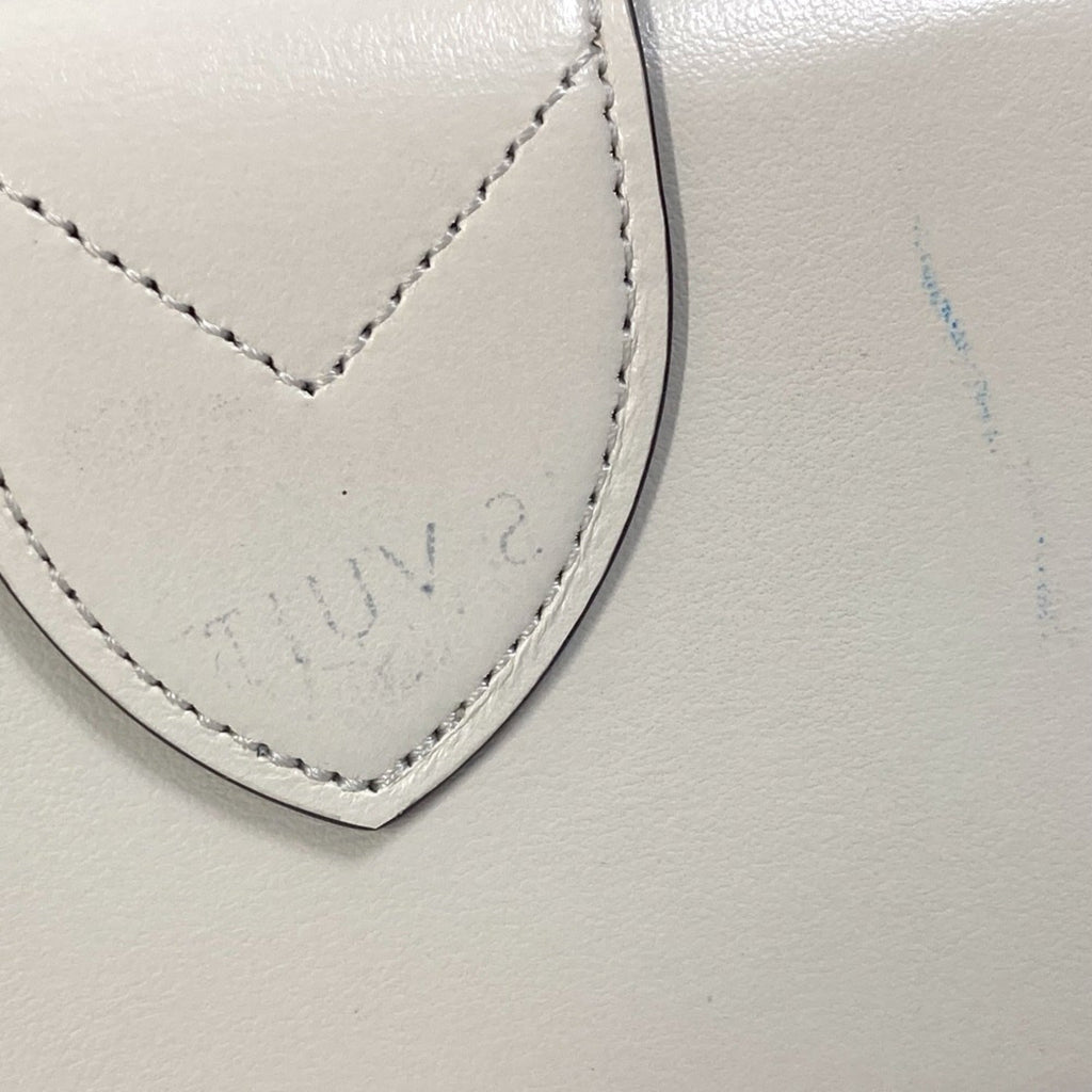 Louis Vuitton White Leather Wallet (Tri-Fold)