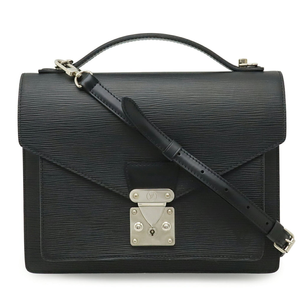 Louis Vuitton Black Noir Epi Leather Handbag Shoulder Bag