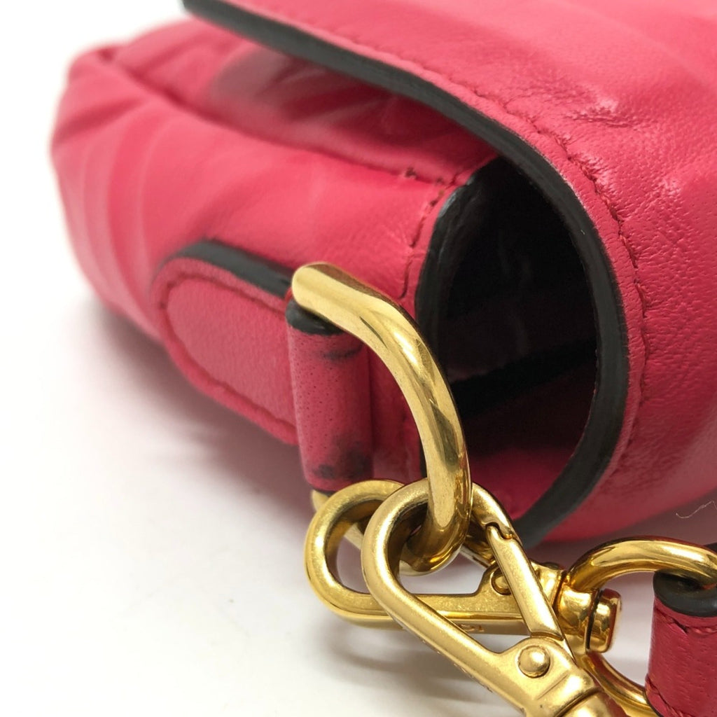 Fendi Pink Leather Shoulder Bag