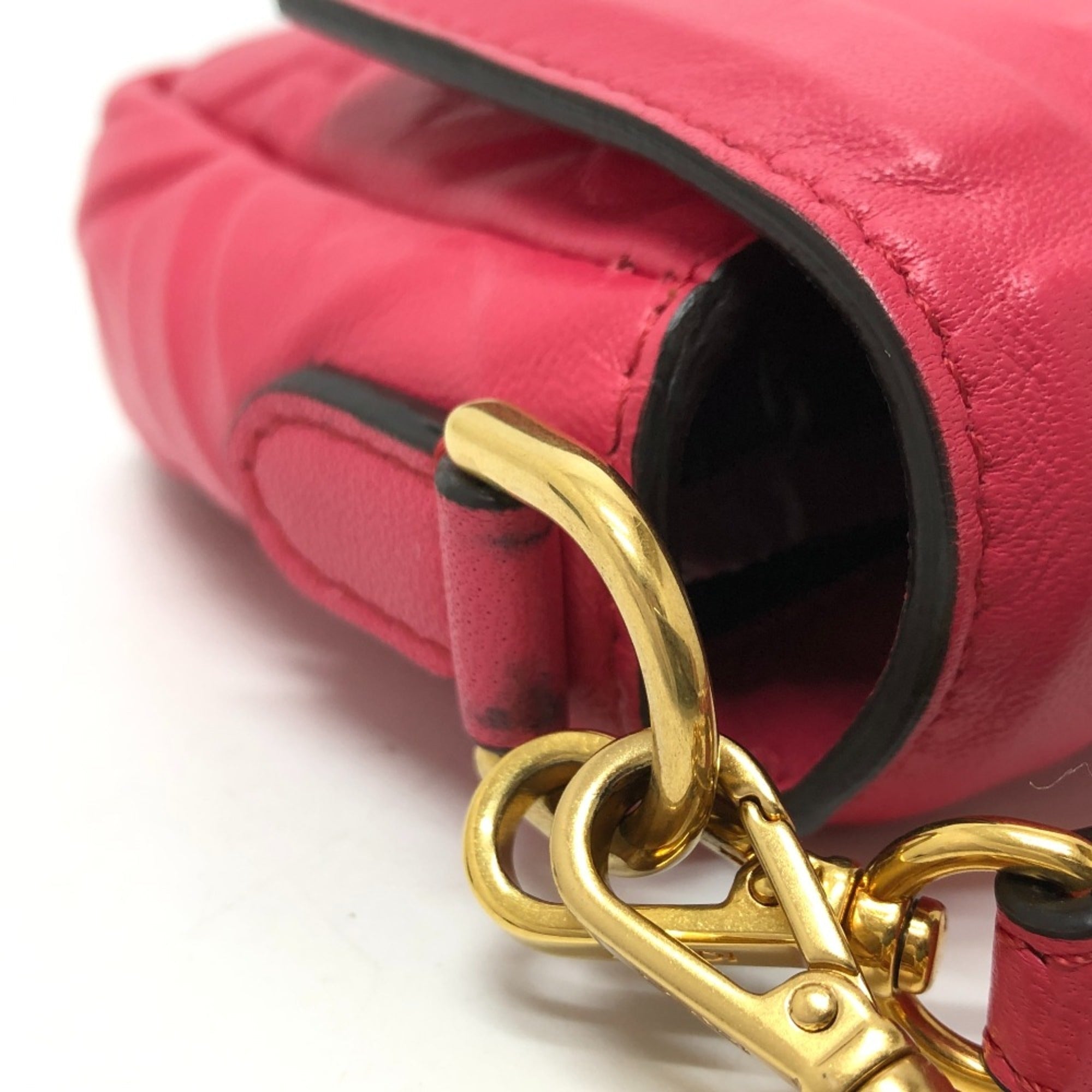 Fendi Pink Leather Shoulder Bag