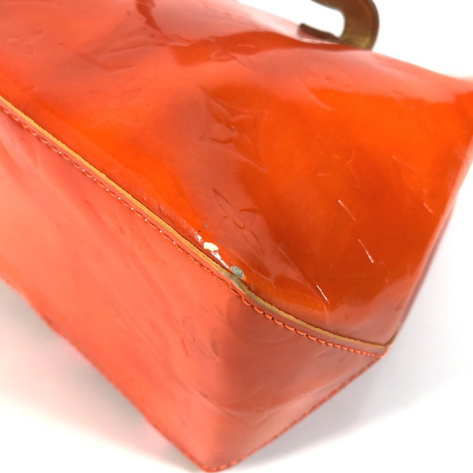 Louis Vuitton Orange Monogram Vernis Handbag Tote Bag