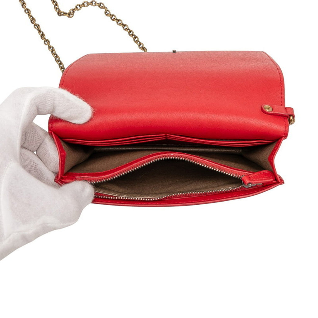 Bottega Veneta Red Color Leather Shoulder Bag