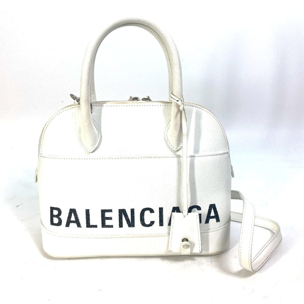 Balenciaga White Leather Hand