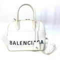 Balenciaga White Leather Hand