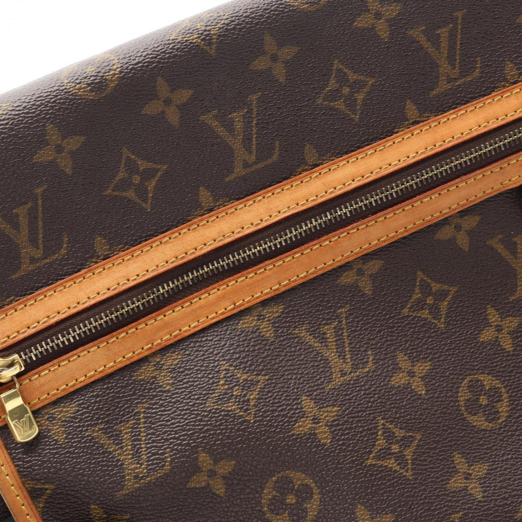 Louis Vuitton Brown Coated Canvas Leather Shoulder Bag