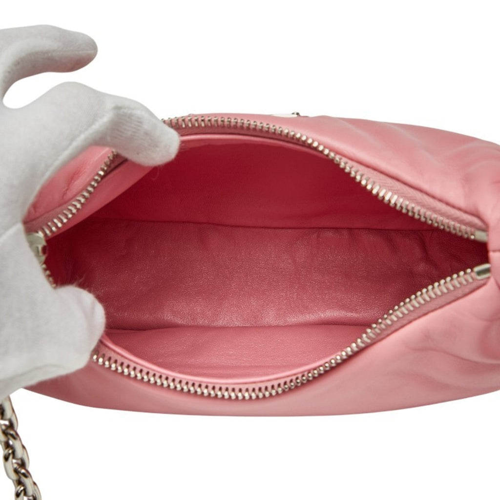 Prada Pink Leather Handbag Pouch Shoulder Bag