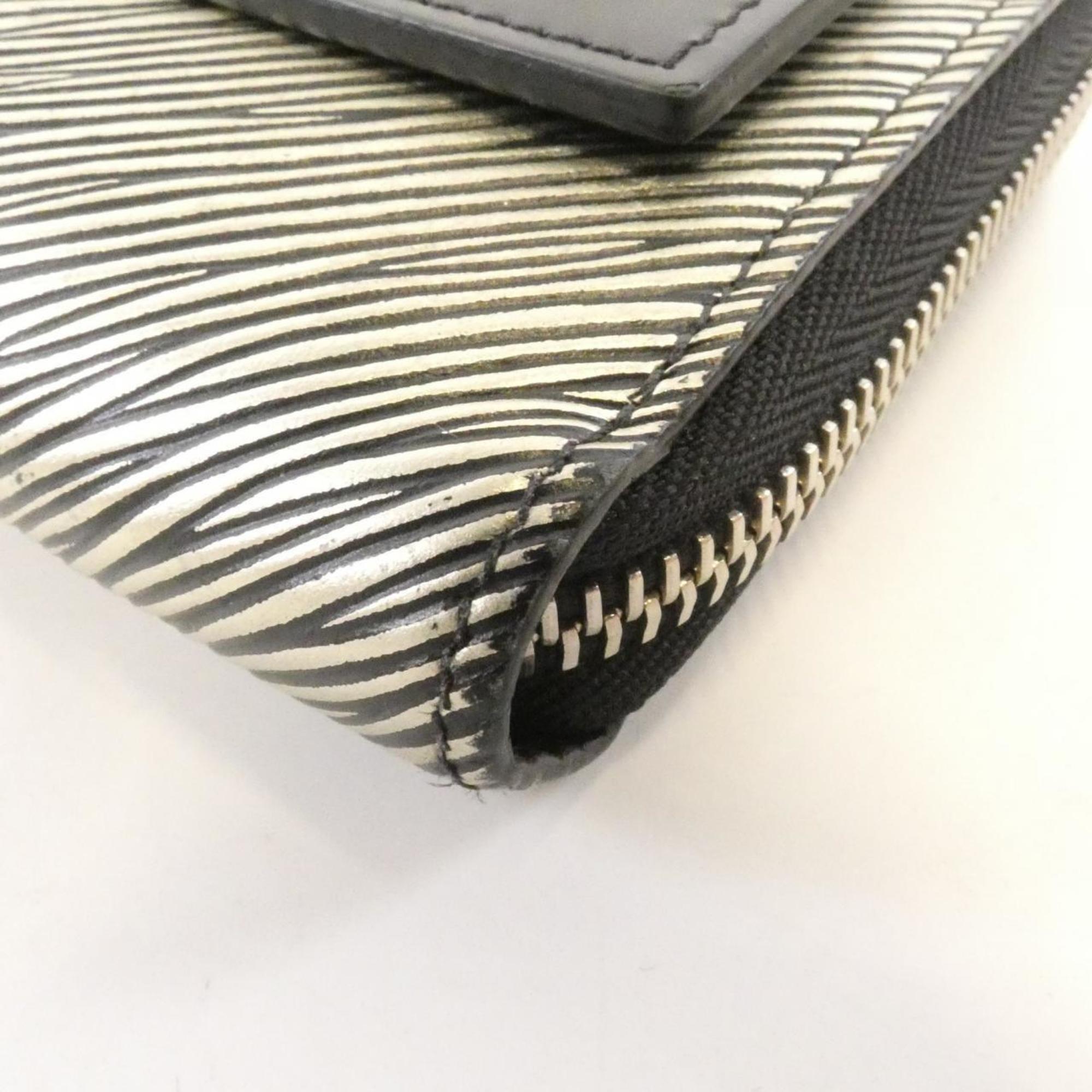 Louis Vuitton Silver Leather Long Wallet