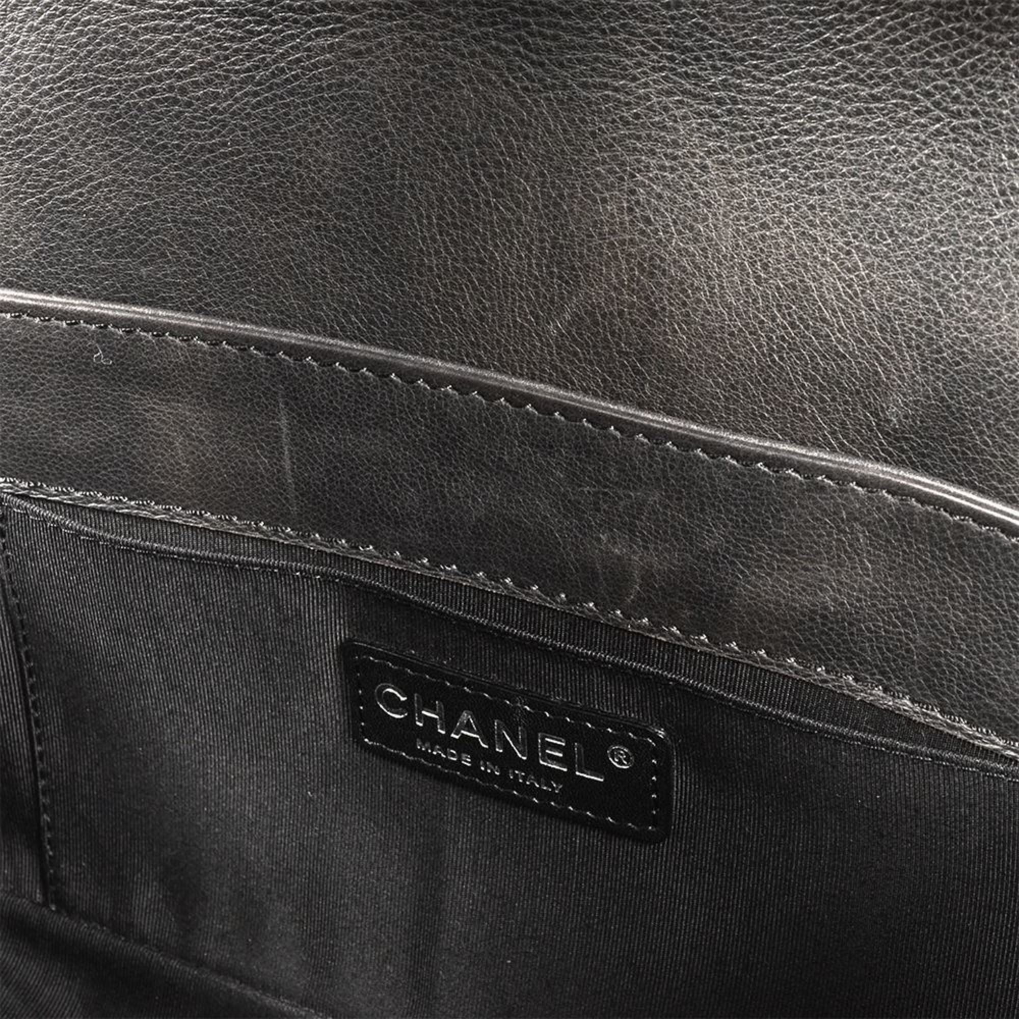 Chanel Black Leather Shoulder Bag