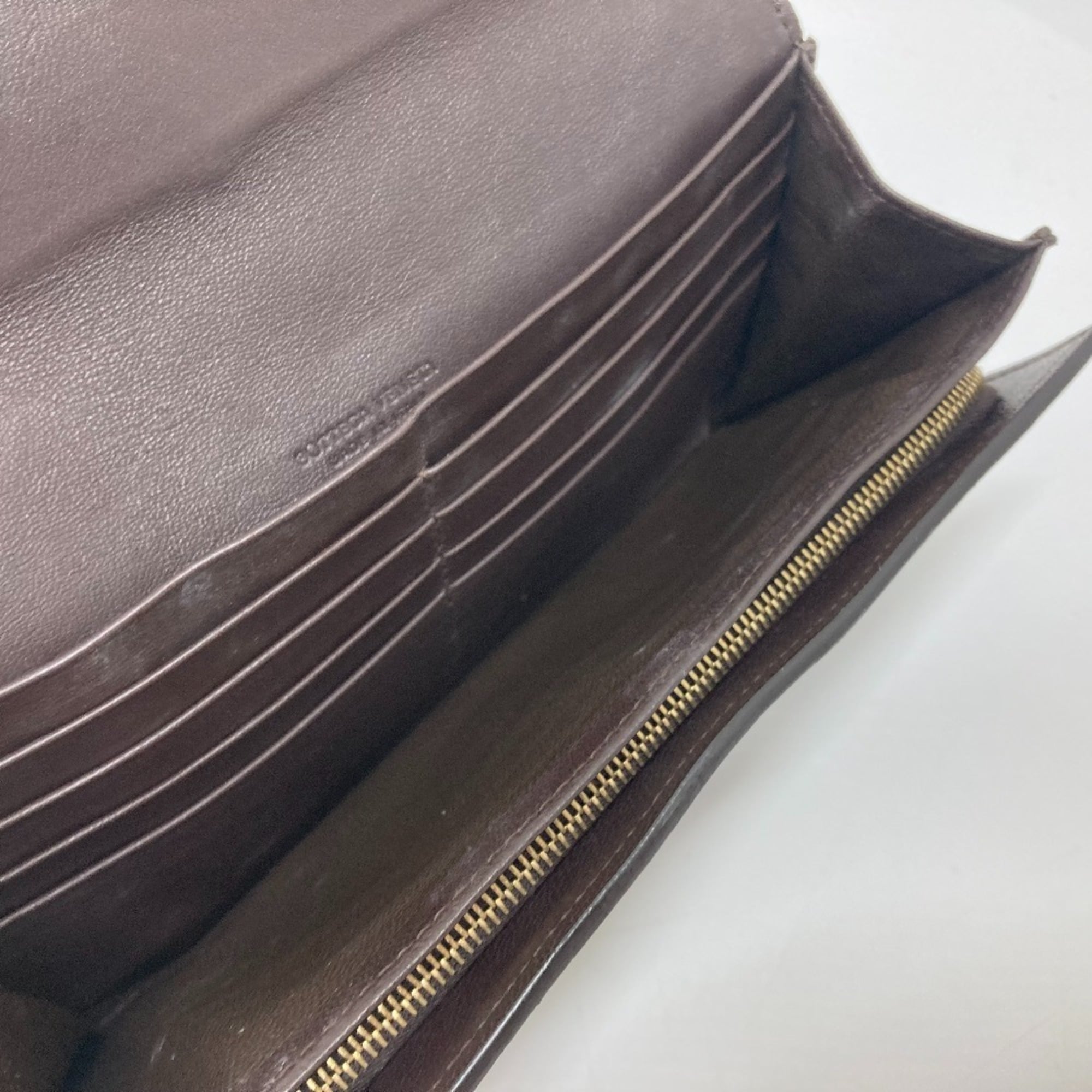 Bottega Veneta Intrecciato Brown Intrecciato Long Wallet (Bi-Fold)