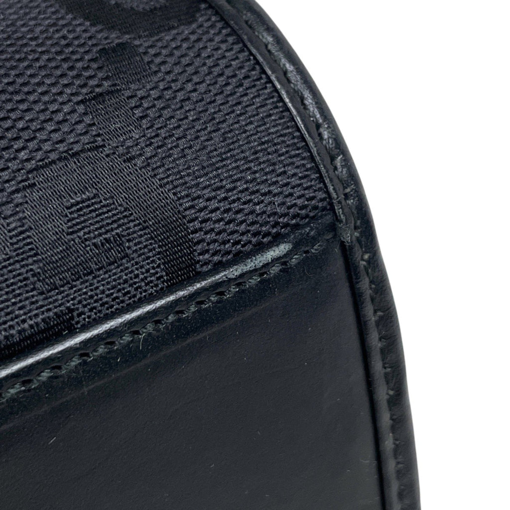 Gucci Black Canvas Leather Handbag (Pre-Owned)
