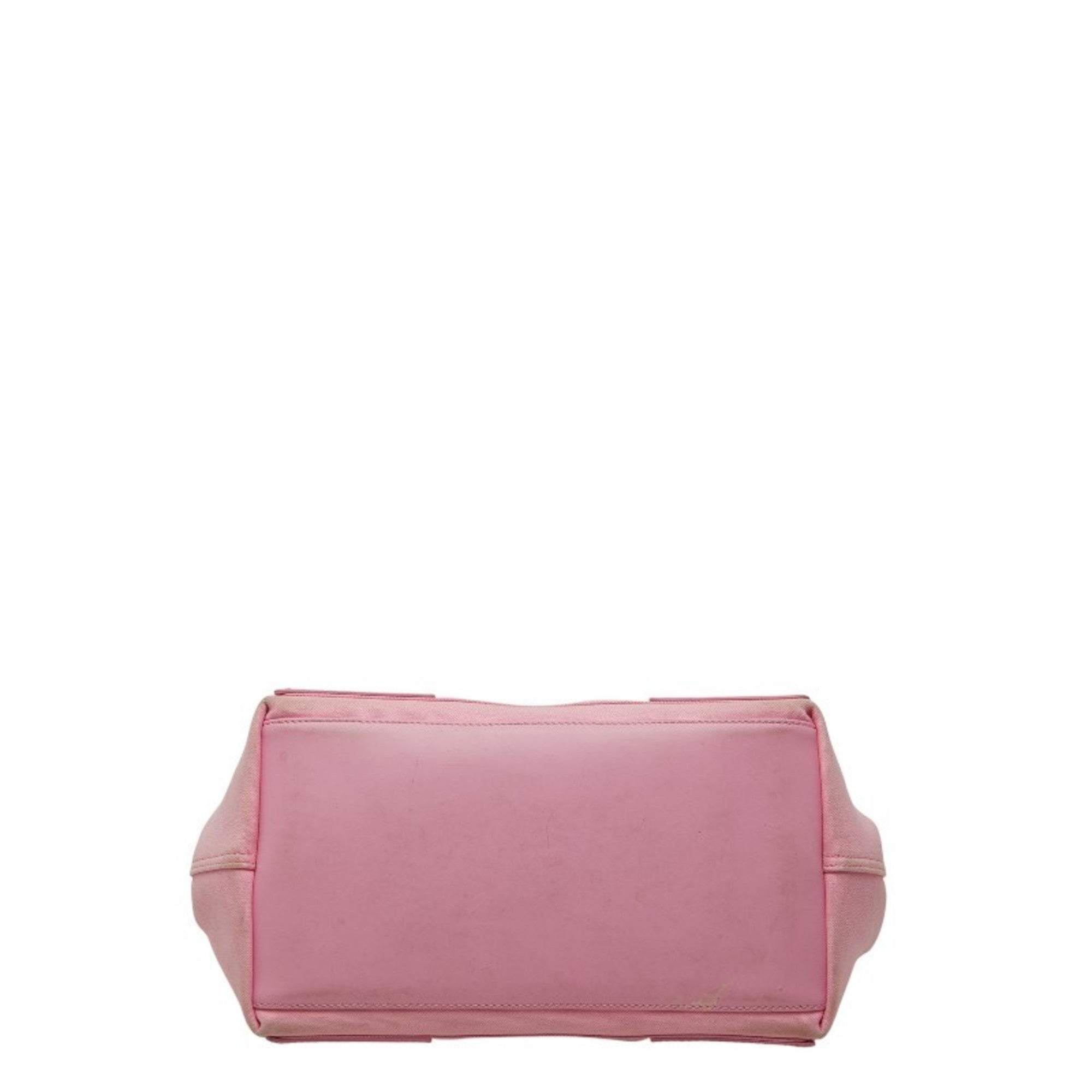 Balenciaga Pink Canvas Leather Hand