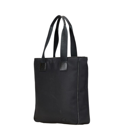 Burberry Beige Black Nylon Canvas Shoulder Bag Tote Bag