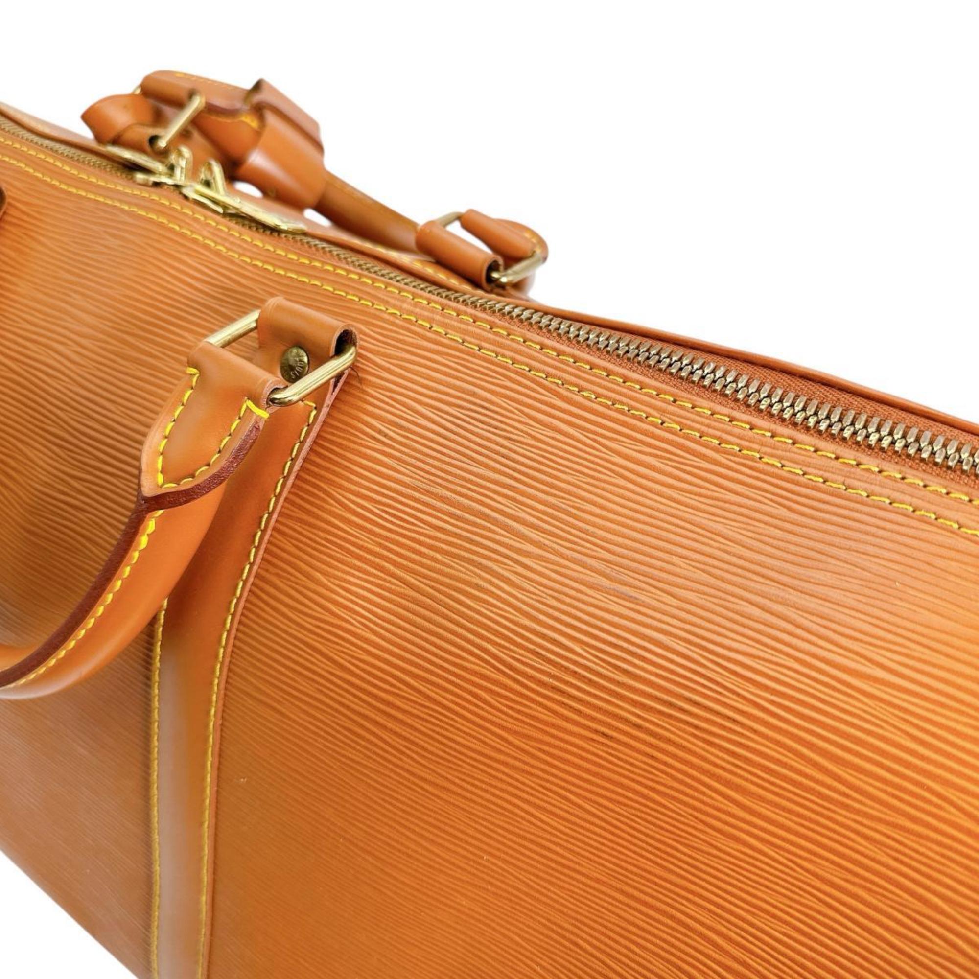 Louis Vuitton Brown Gold Cipango Epi Leather Boston Bag