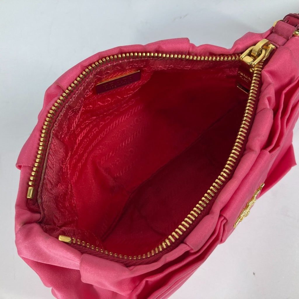 Prada Pink Bow Clutch Bag Pouch