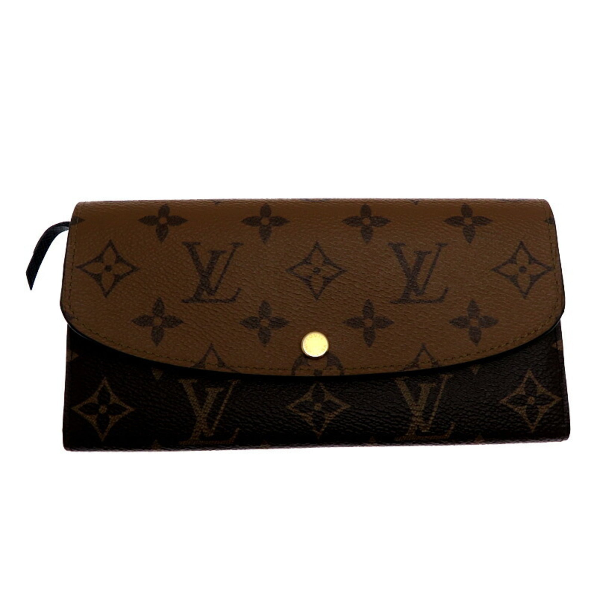 Louis Vuitton Brown Monogram Reverse Long Wallet (Tri-Fold)
