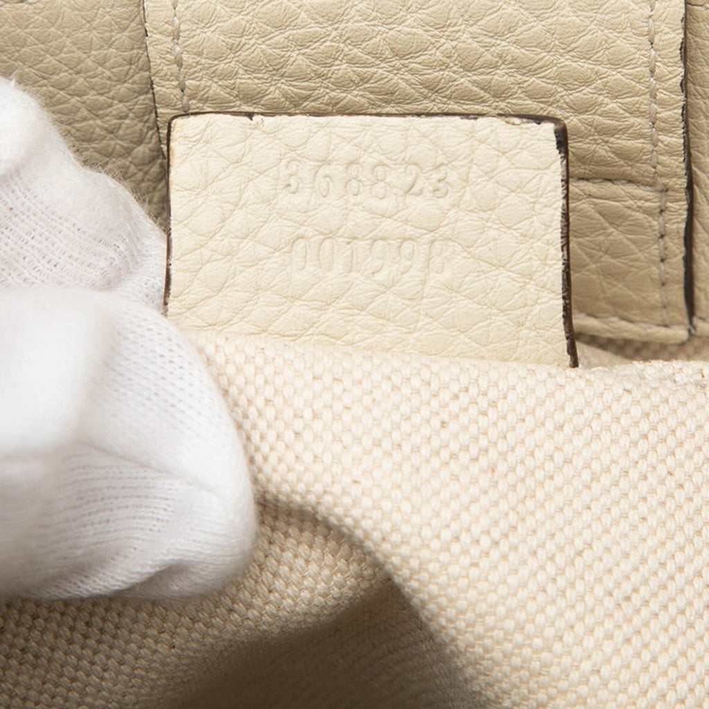 Gucci Ivory White Leather Handbag Shoulder Bag (Pre-Owned)