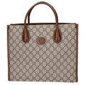 Gucci Beige Brown Pvc Tote Bag (Pre-Owned)