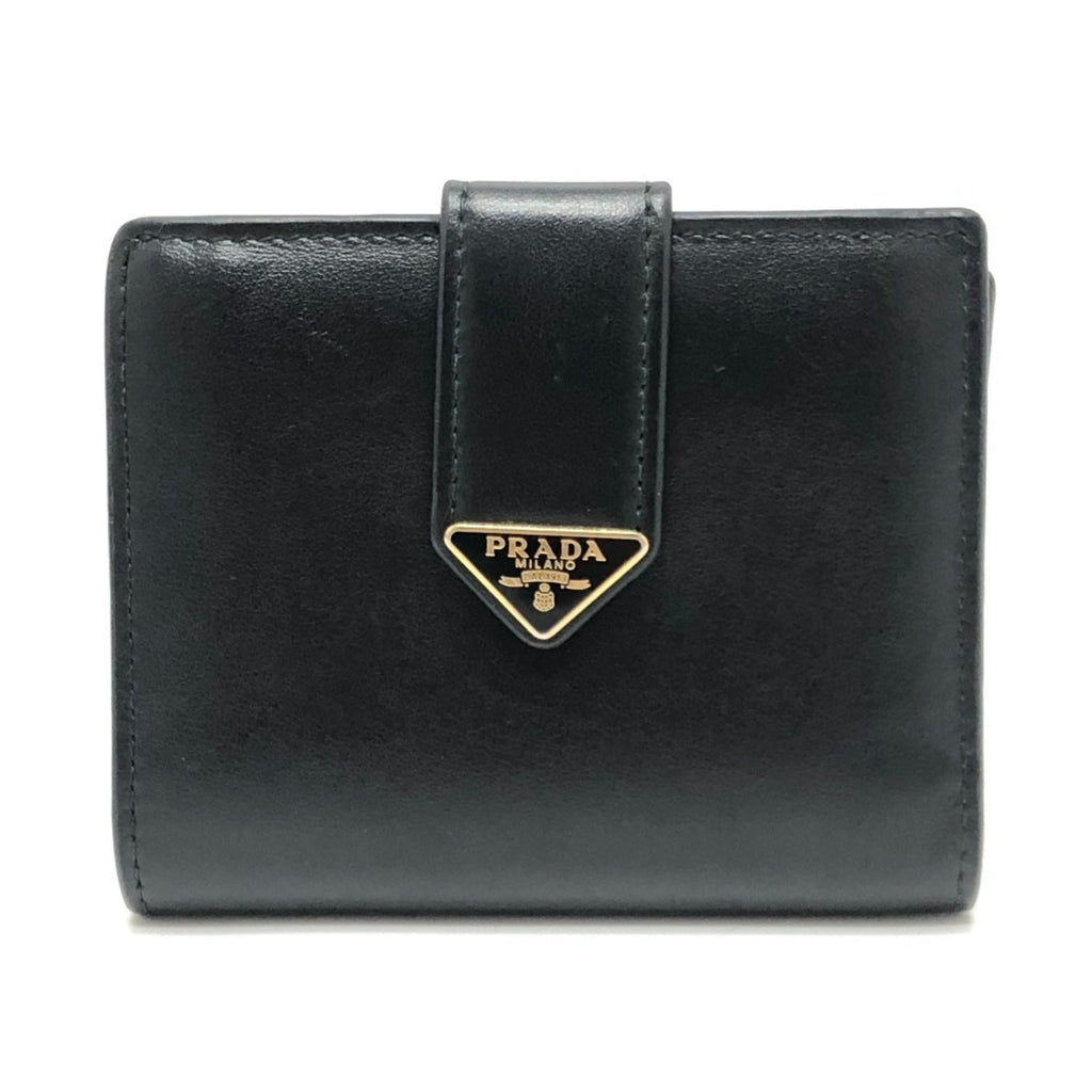 Prada Black Leather Wallet (Bi-Fold)