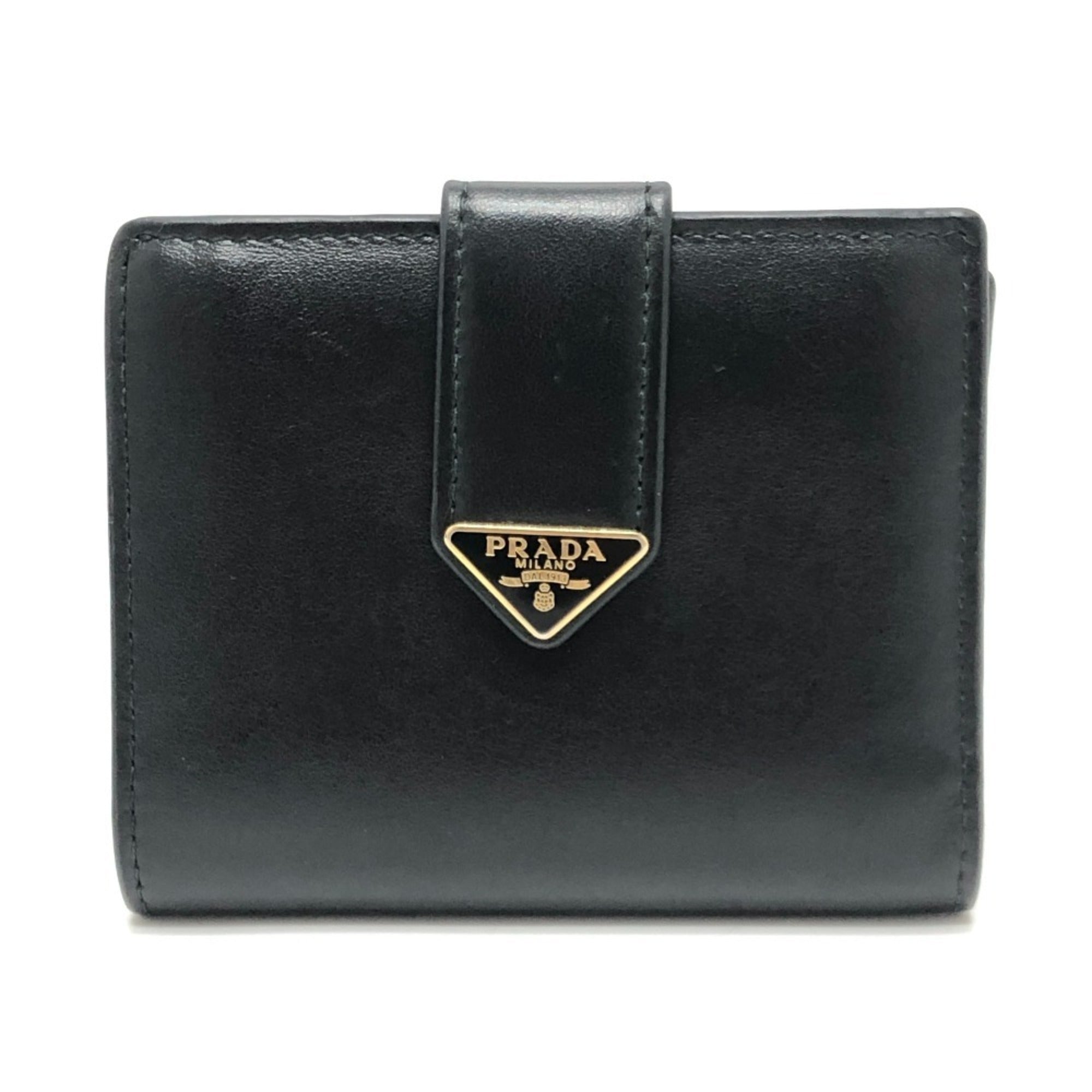 Prada Black Leather Wallet (Bi-Fold)